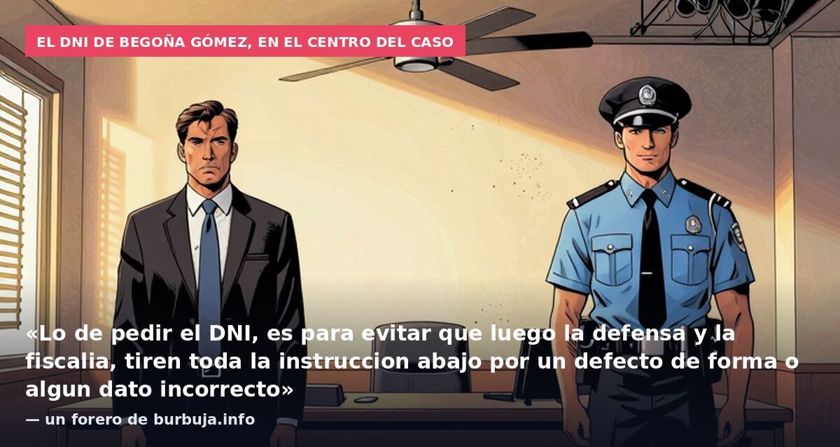 El DNI de Begoña Gómez, en el centro del caso: «Lo de pedir el DNI, es para evitar que luego la defensa y la fiscalia, tiren toda la instruccion abajo por un defecto de forma o algun dato incorrecto» — un forero de burbuja.info