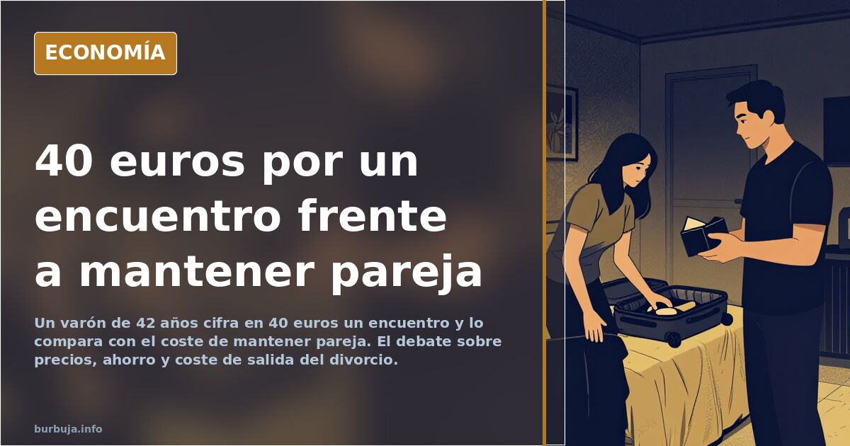 Ilustración editorial sobre el coste de pagar encuentros sexuales frente al gasto de mantener una pareja