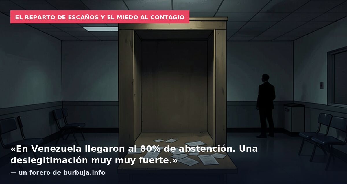 El reparto de escaños y el miedo al contagio: «En Venezuela llegaron al 80% de abstención. Una deslegitimación muy muy fuerte.» — un forero de burbuja.info