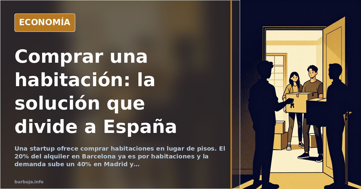 Ilustración editorial de un edificio dividido en habitaciones con llaves doradas, simbolizando la compra fraccionada de vivie