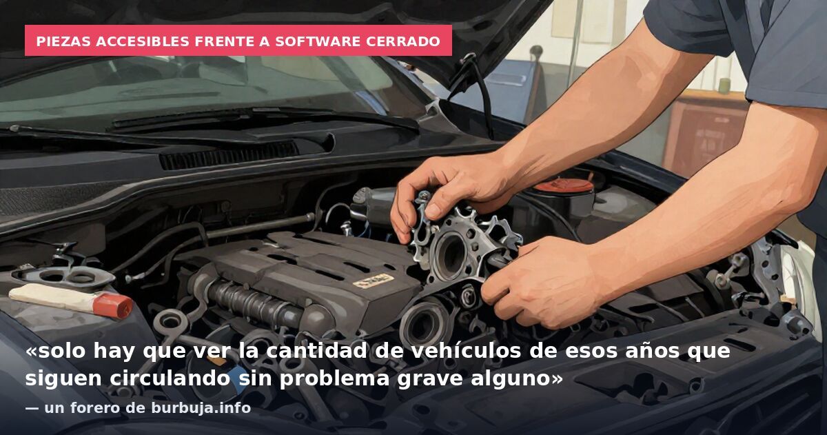 Piezas accesibles frente a software cerrado: «solo hay que ver la cantidad de vehículos de esos años que siguen circulando sin problema grave alguno» — un forero de burbuja.info