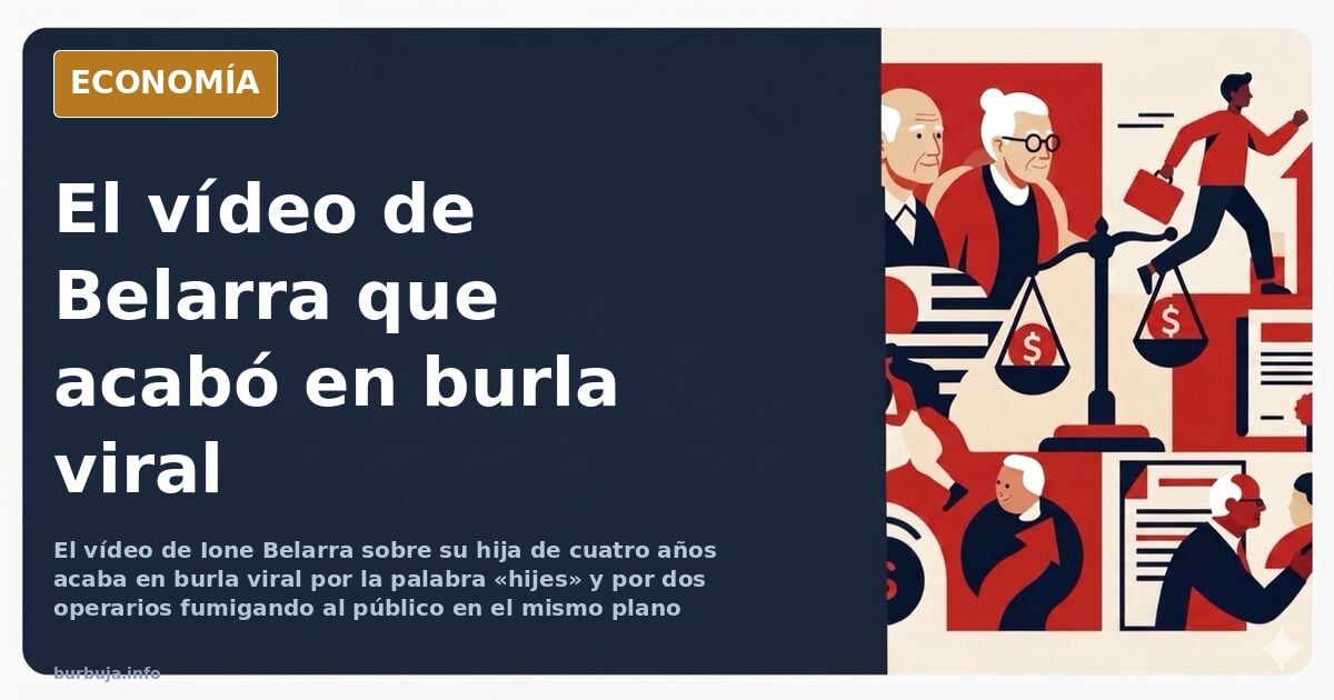 Ilustración editorial de un atril vacío en un mitin con dos operarios fumigando las primeras filas de asistentes