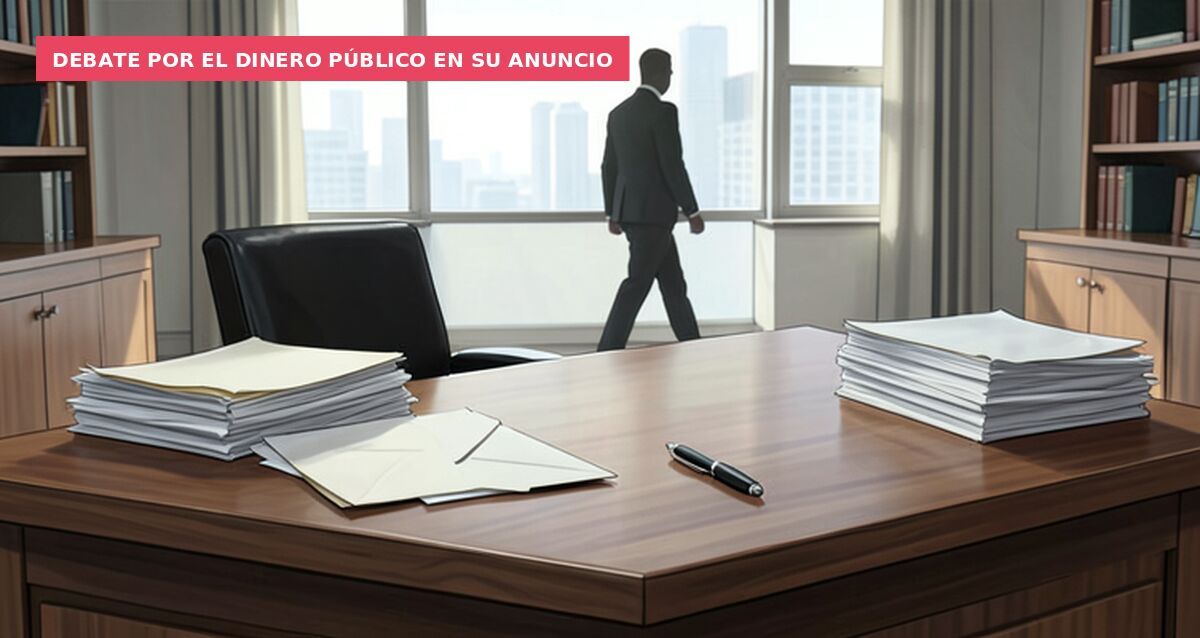 Debate por el dinero público en su anuncio