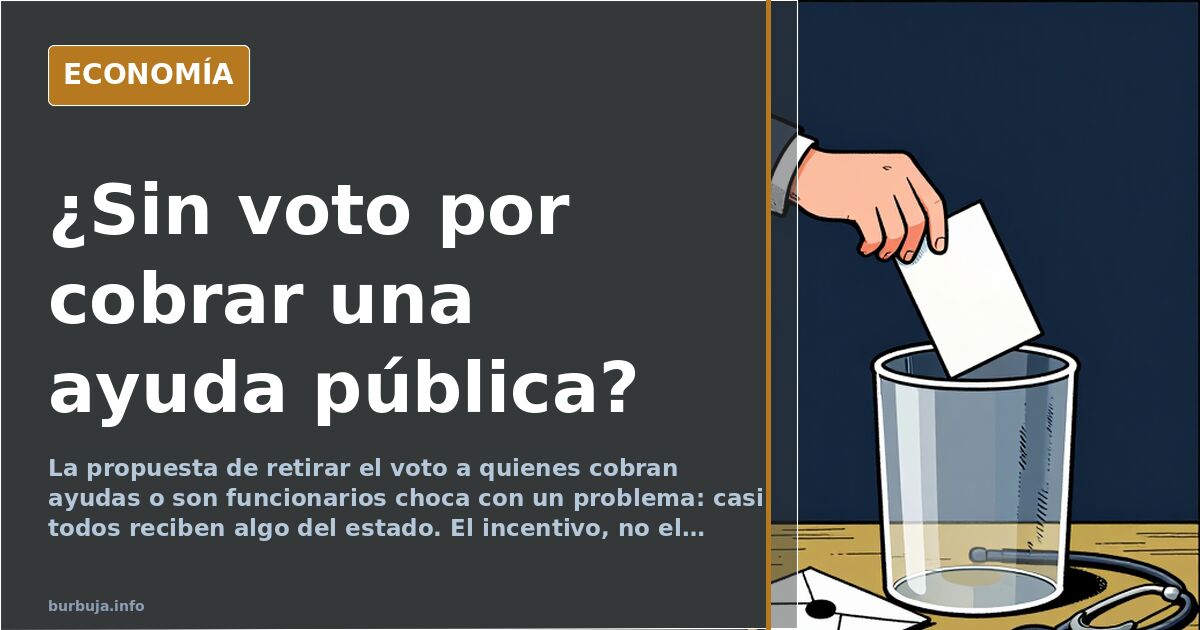 Quién debería votar si cobra del estado: el límite que se discute