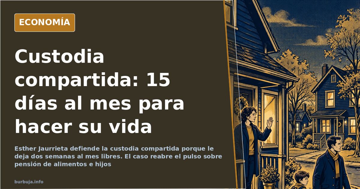 Ilustración editorial de una maleta infantil junto a dos puertas de vivienda y un calendario dividido en quincenas que ilustr