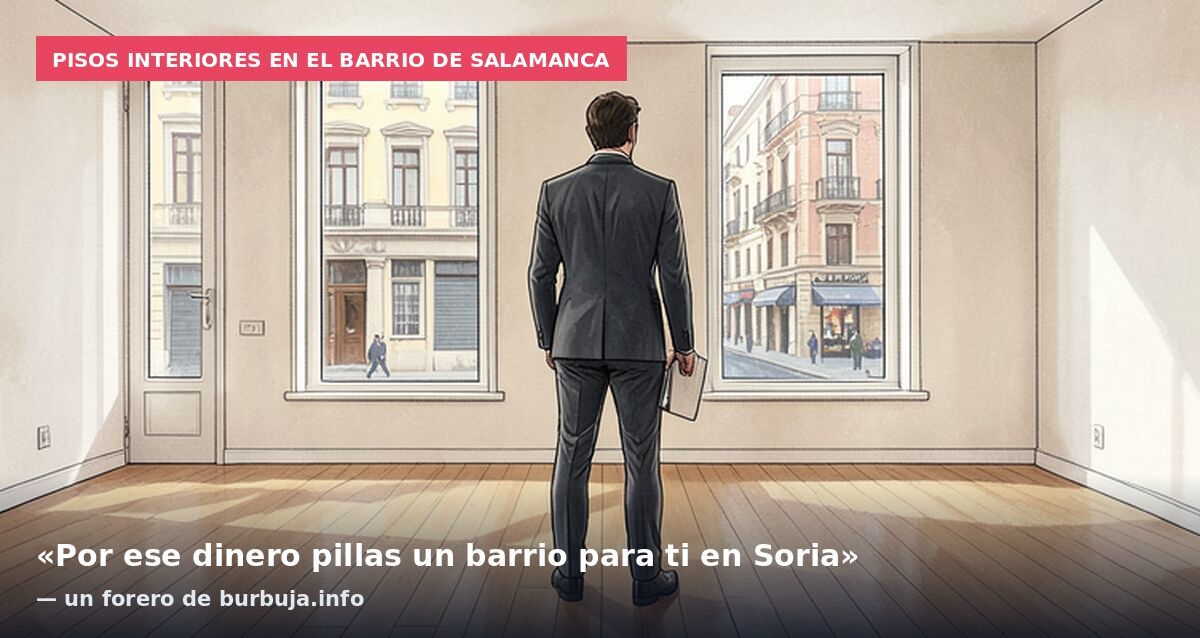 Pisos interiores en el barrio de Salamanca: «Por ese dinero pillas un barrio para ti en Soria» — un forero de burbuja.info