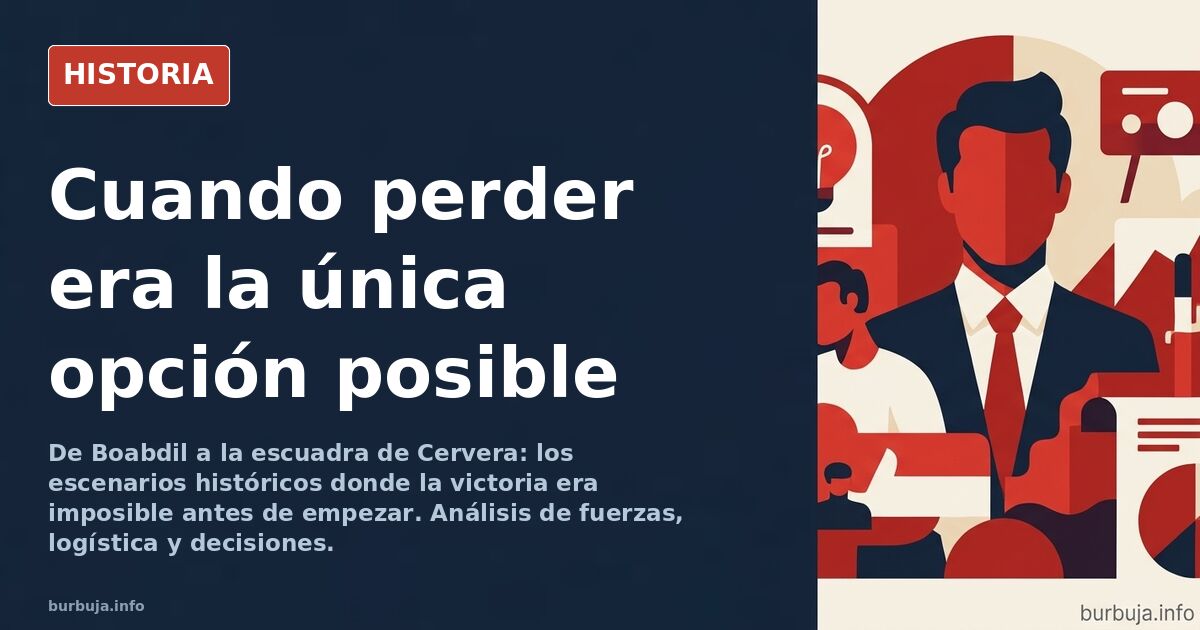 Ilustración histórica sobre escenarios de derrota inevitable en la historia militar