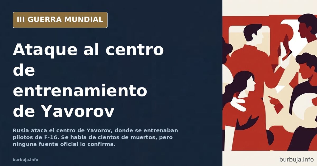 Mapa de la región de Lviv con la ubicación del centro de entrenamiento de Yavorov y la frontera polaca cercana