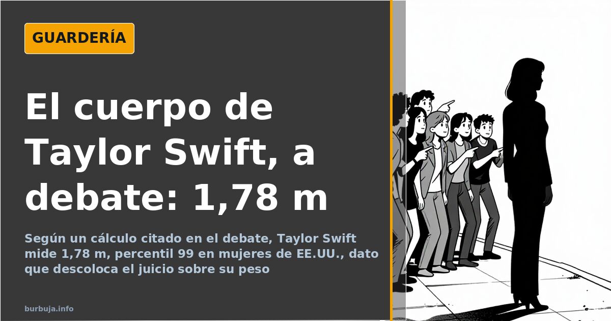 Figura pública alta que ilustra el debate sobre el peso y la estatura de Taylor Swift