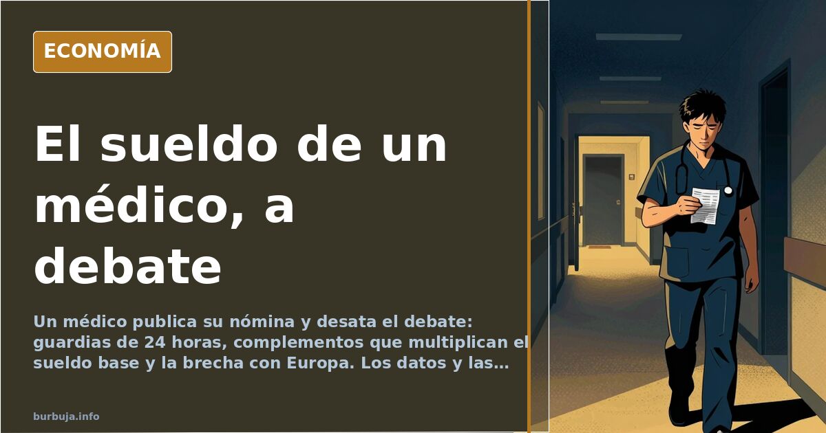 Un médico muestra su nómina y desata el debate sobre el sueldo sanitario