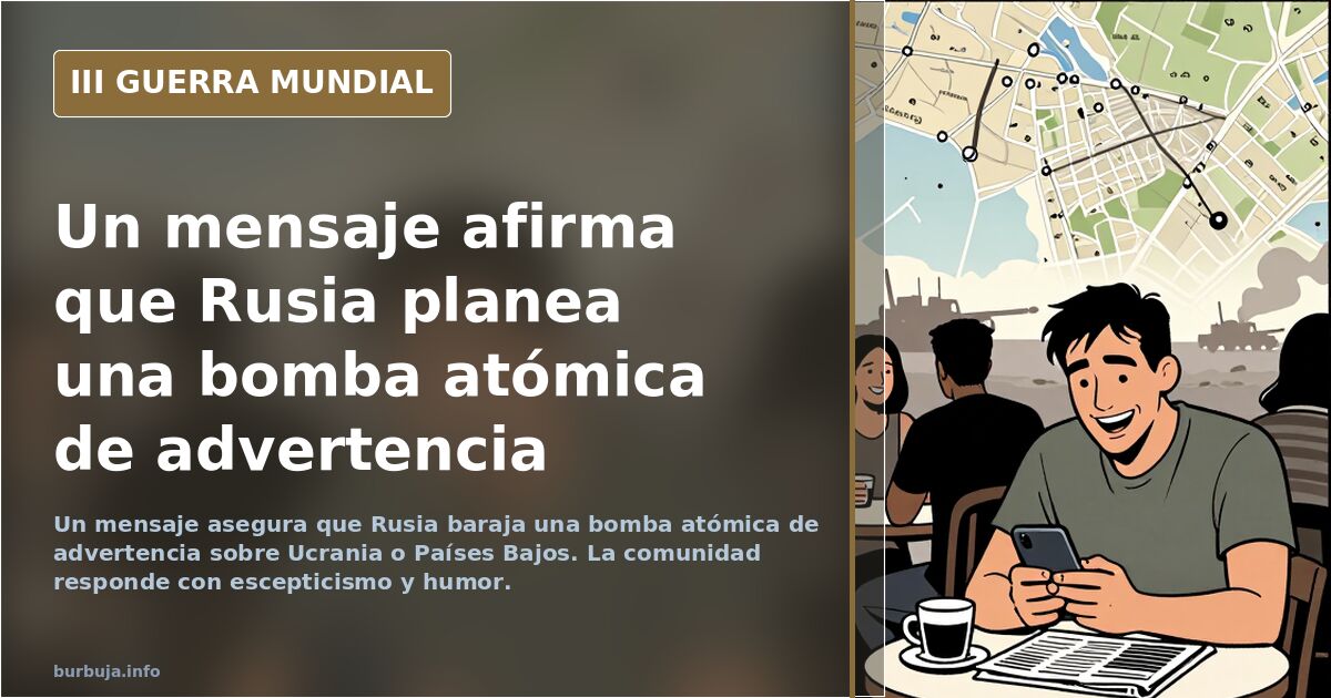 Un mensaje afirma que Rusia planea un ataque nuclear de advertencia