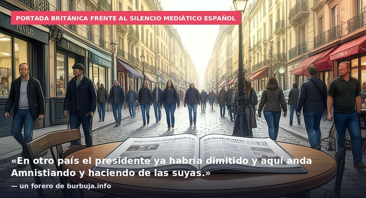 Portada británica frente al silencio mediático español: «En otro país el presidente ya habría dimitido y aquí anda Amnistiando y haciendo de las suyas.» — un forero de burbuja.info
