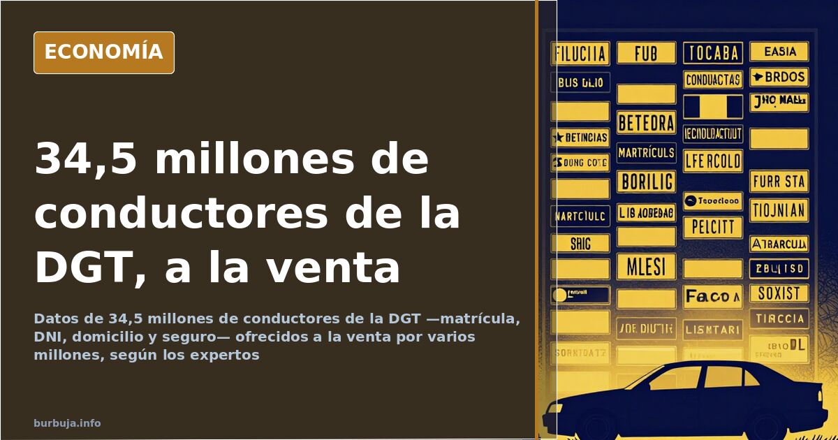 Filtración en la DGT: 34,5 millones de conductores, a la venta