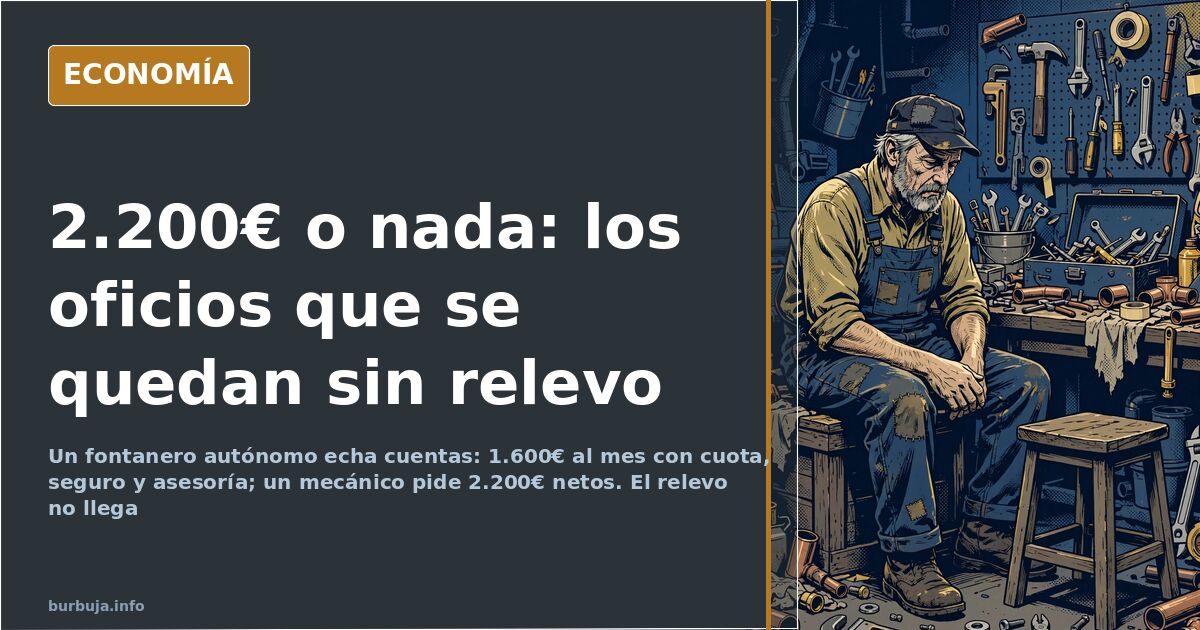 Herramientas de fontanería y electricidad sobre un banco de trabajo, imagen de la escasez de oficios cualificados