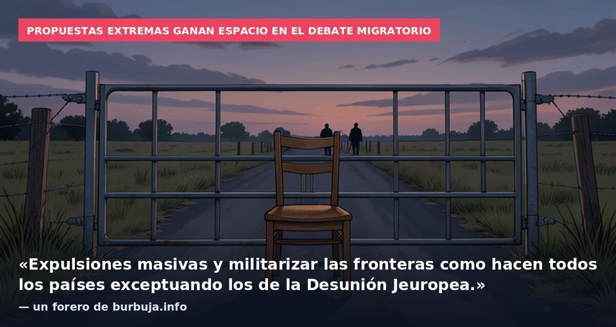 Propuestas extremas ganan espacio en el debate migratorio: «Expulsiones masivas y militarizar las fronteras como hacen todos los países exceptuando los de la Desunión Jeuropea.» — un forero de burbuja.info