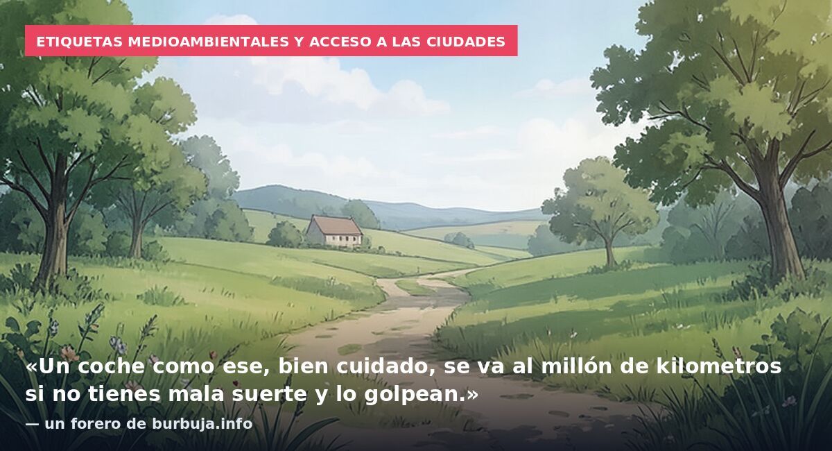 Etiquetas medioambientales y acceso a las ciudades: «Un coche como ese, bien cuidado, se va al millón de kilometros si no tienes mala suerte y lo golpean.» — un forero de burbuja.info