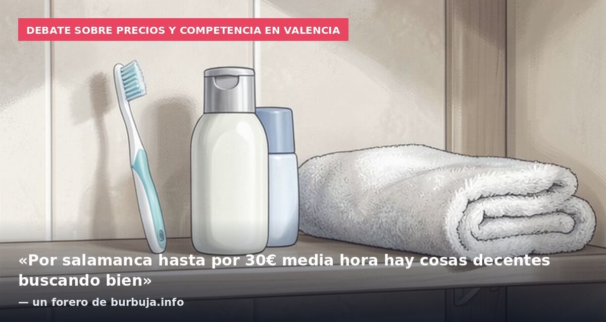 Debate sobre precios y competencia en Valencia: «Por salamanca hasta por 30€ media hora hay cosas decentes buscando bien» — un forero de burbuja.info