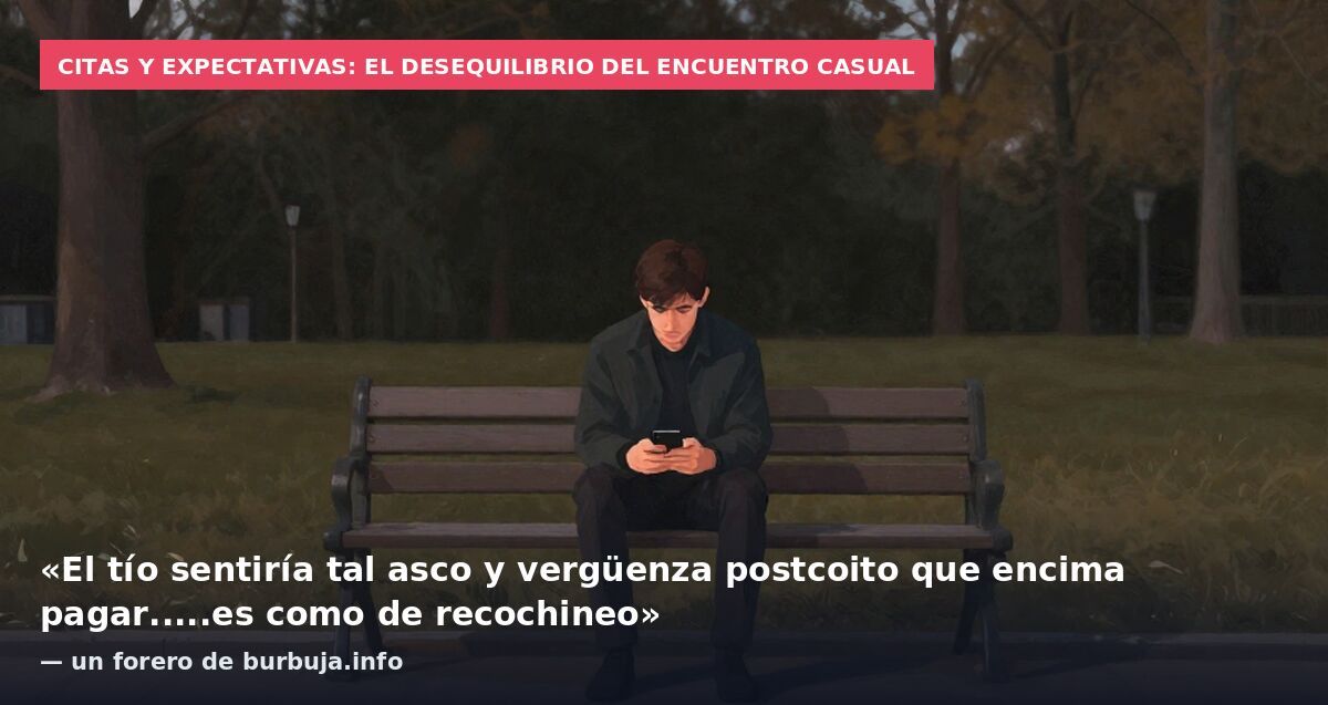 Citas y expectativas: el desequilibrio del encuentro casual: «El tío sentiría tal asco y vergüenza postcoito que encima pagar.....es como de recochineo» — un forero de burbuja.info