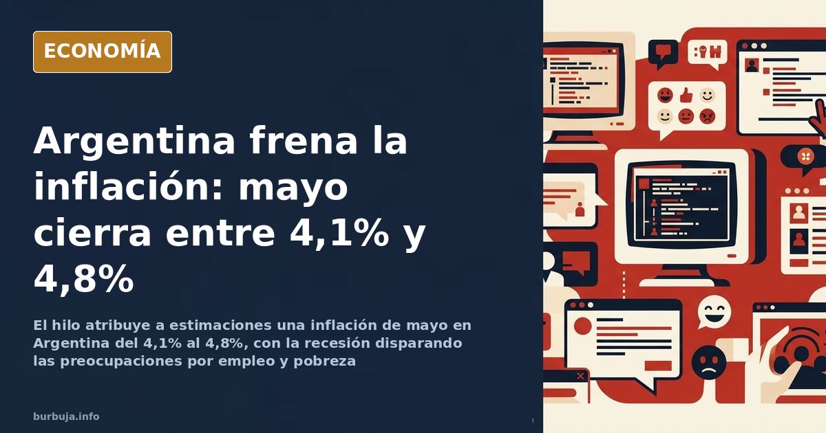 Gráfico editorial en azul marino y dorado mostrando la caída de la inflación argentina junto a la subida de precios de luz, g