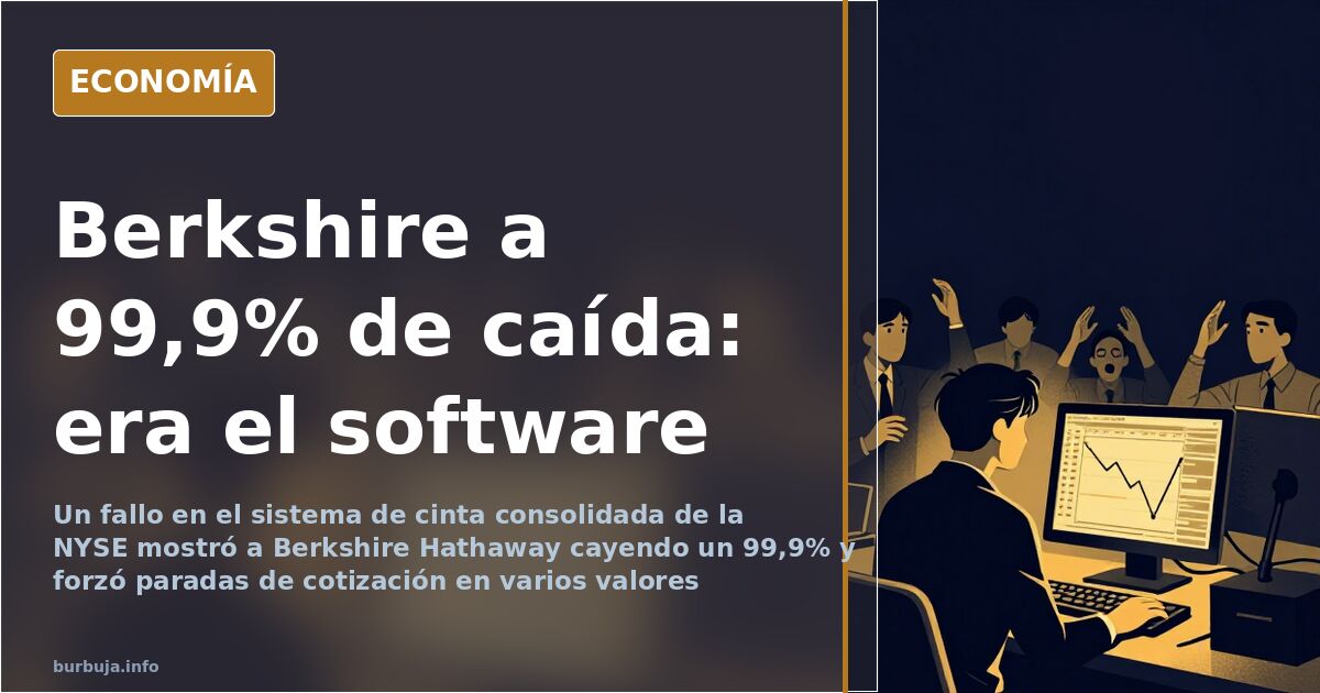 Un fallo de software muestra a Berkshire cayendo un 99,9%