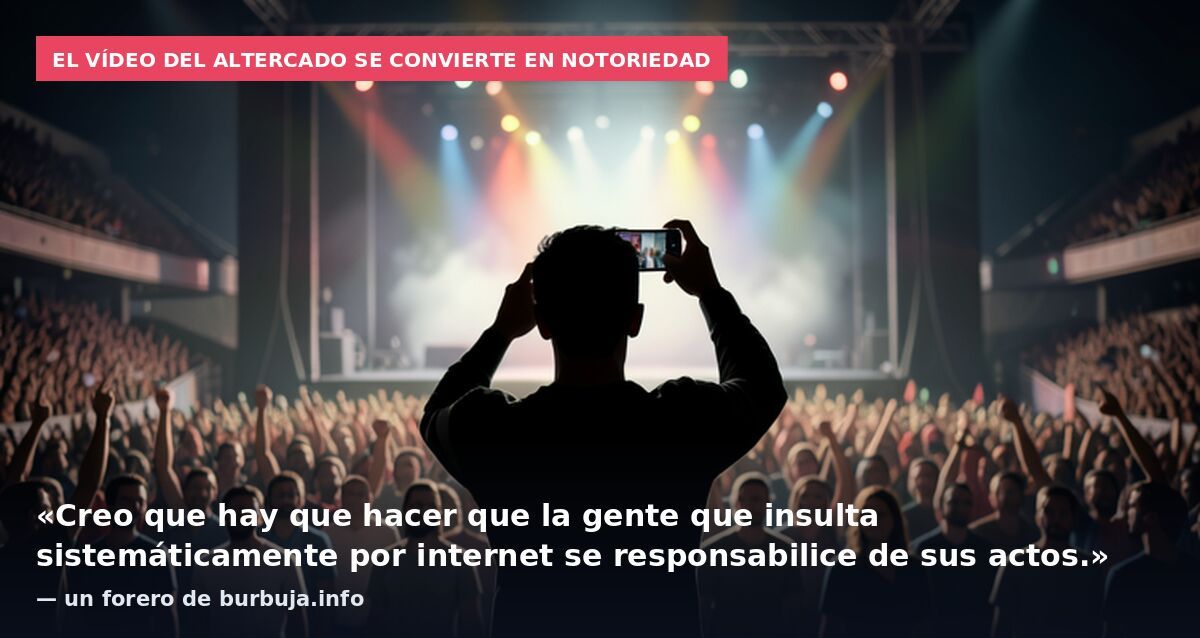 El vídeo del altercado se convierte en notoriedad: «Creo que hay que hacer que la gente que insulta sistemáticamente por internet se responsabilice de sus actos.» — un forero de burbuja.info