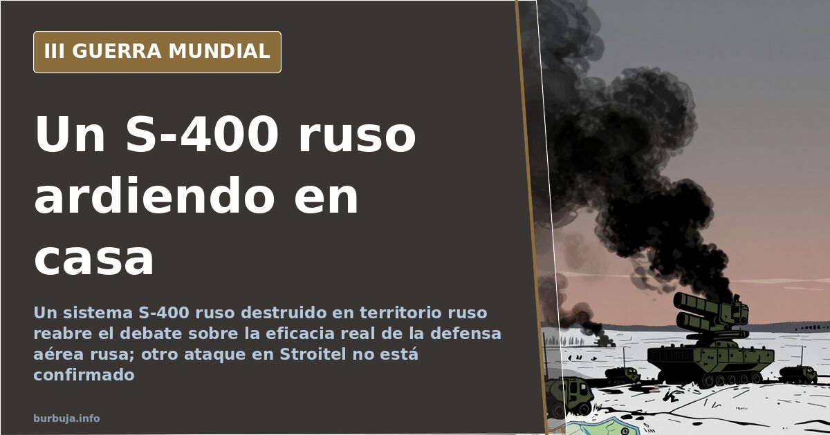 Un S-400 ruso destruido en su propio territorio