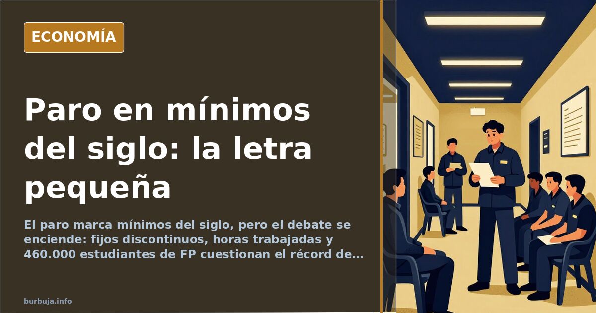 El paro baja a mínimos del siglo y el debate se enciende