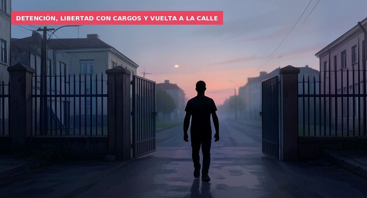 Detención, libertad con cargos y vuelta a la calle