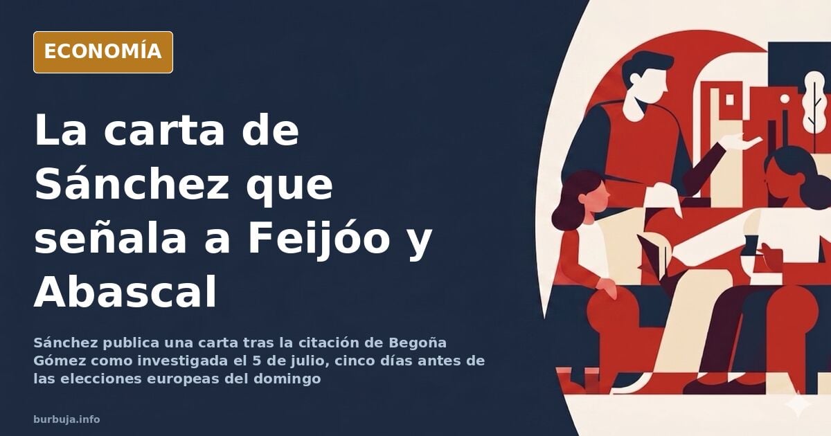 Ilustración editorial de un presidente escribiendo una carta frente a un atril de mitin y un calendario electoral