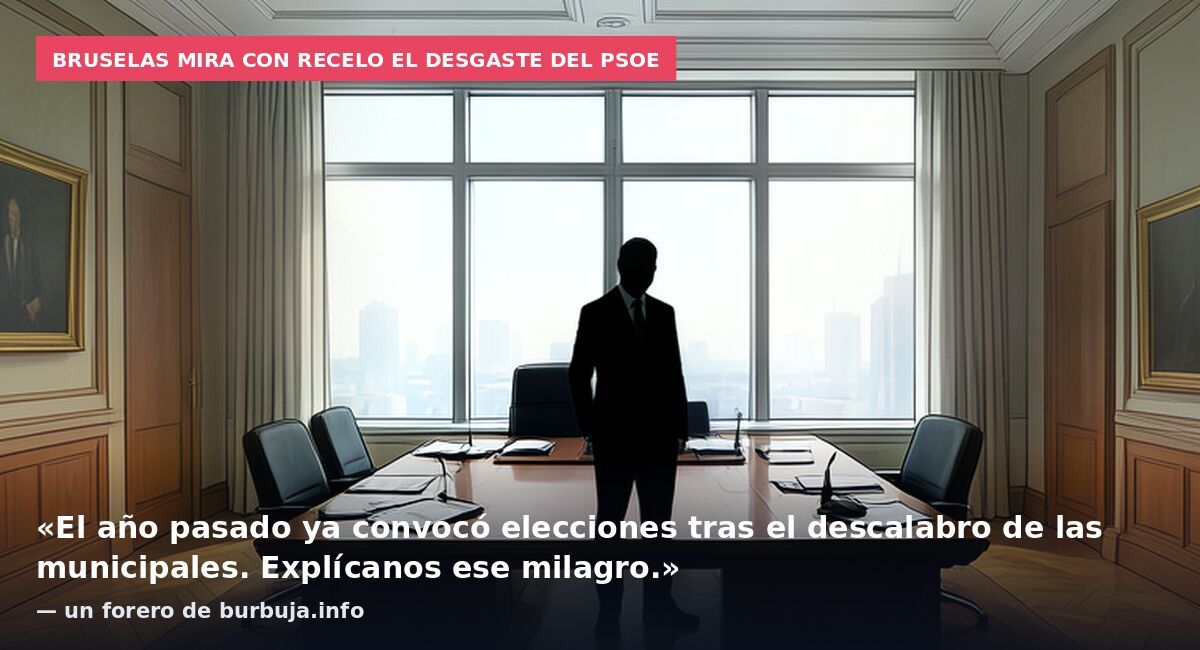 Bruselas mira con recelo el desgaste del PSOE: «El año pasado ya convocó elecciones tras el descalabro de las municipales. Explícanos ese milagro.» — un forero de burbuja.info
