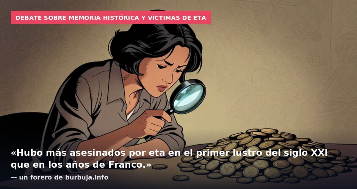 Debate sobre memoria histórica y víctimas de ETA: «Hubo más asesinados por eta en el primer lustro del siglo XXI que en los años de Franco.» — un forero de burbuja.info