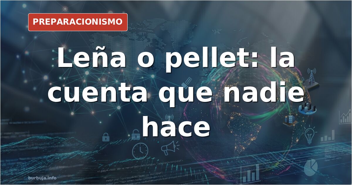Estufa de leña de fundición encendida en un salón, con troncos apilados al lado y llama visible