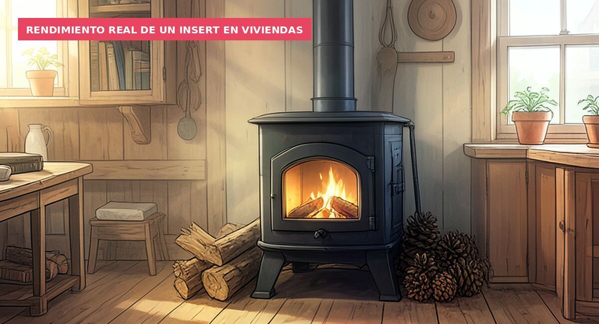 Rendimiento real de un insert en viviendas