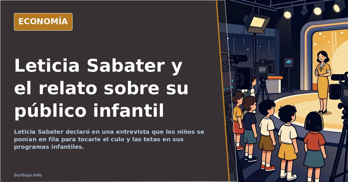 Leticia Sabater durante una actuación en un plató de televisión con público infantil