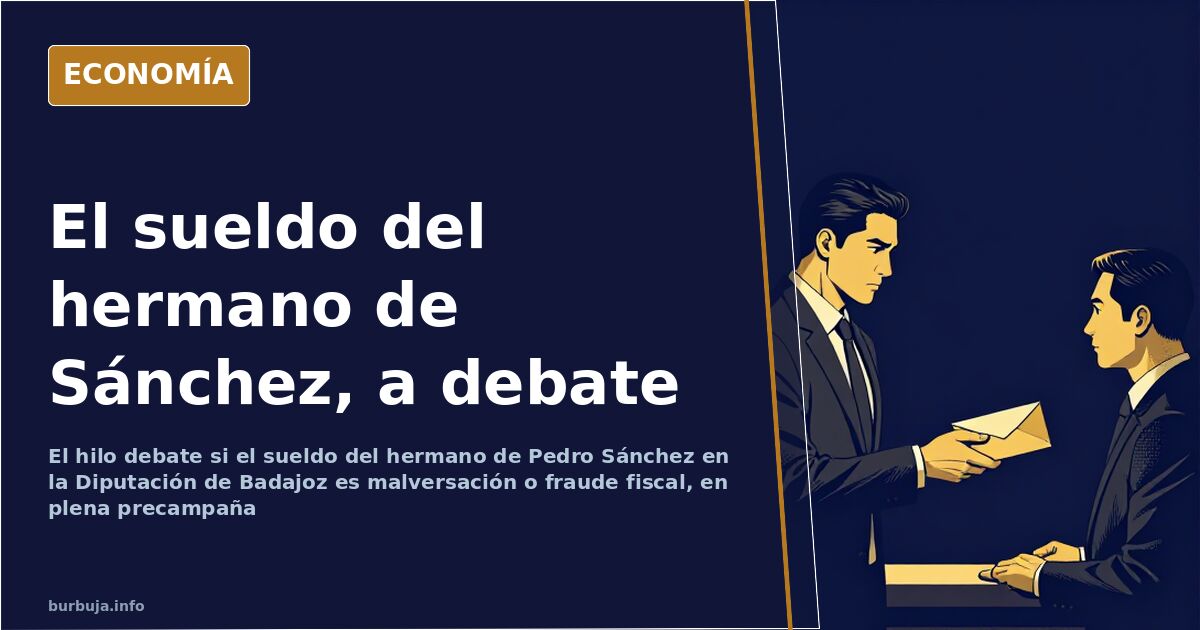 El sueldo del hermano de Sánchez: malversación o fraude