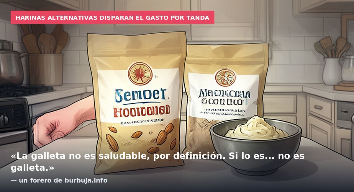 Harinas alternativas disparan el gasto por tanda: «La galleta no es saludable, por definición. Si lo es... no es galleta.» — un forero de burbuja.info