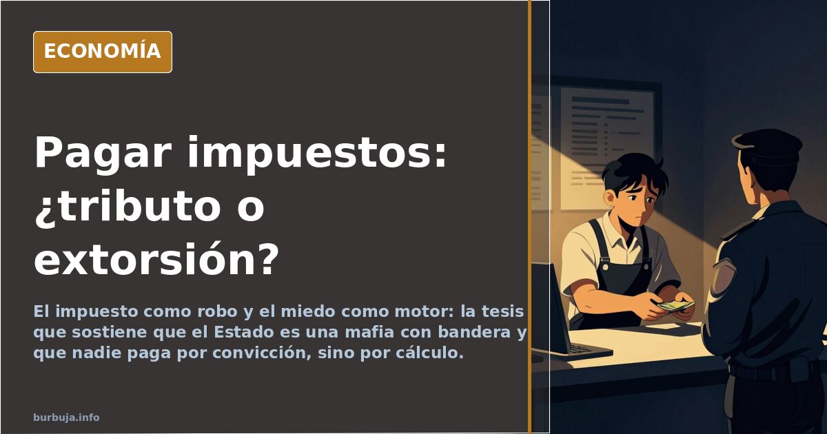 El impuesto como robo: la tesis que sostiene que todo se basa en miedo