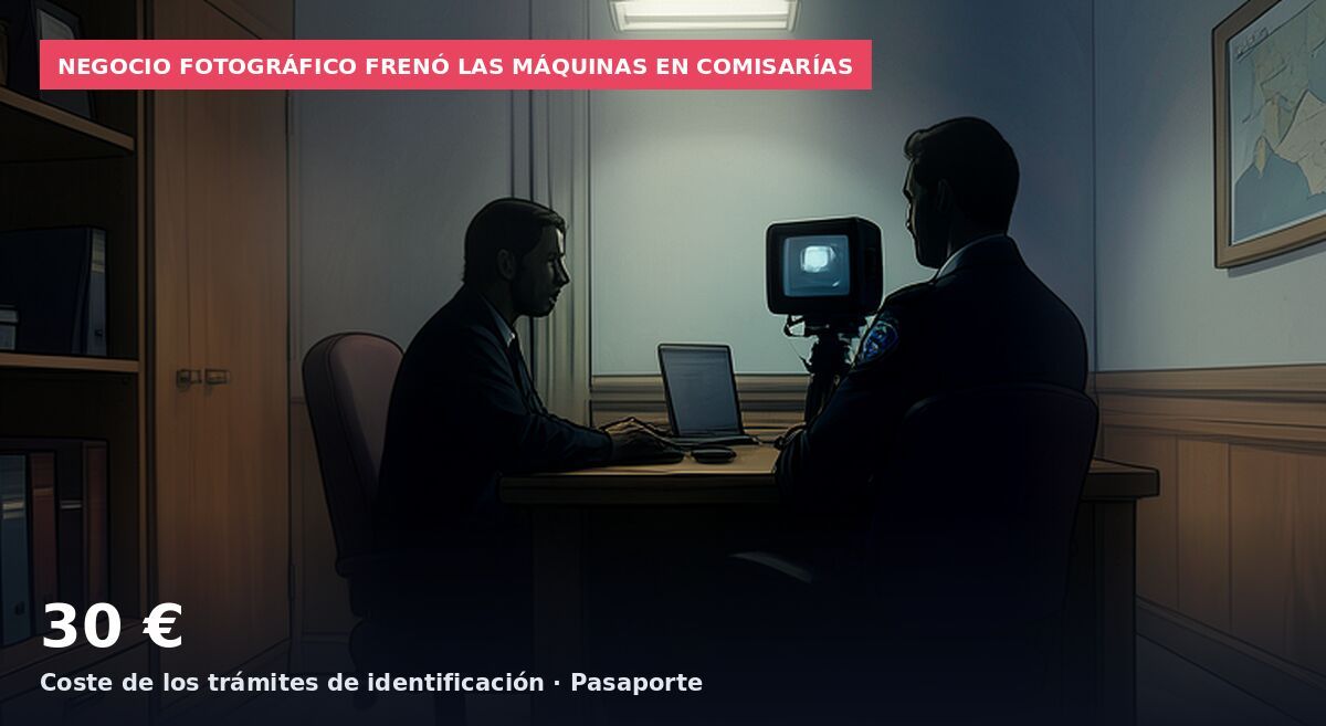 Negocio fotográfico frenó las máquinas en comisarías: 30 € Coste de los trámites de identificación · Pasaporte