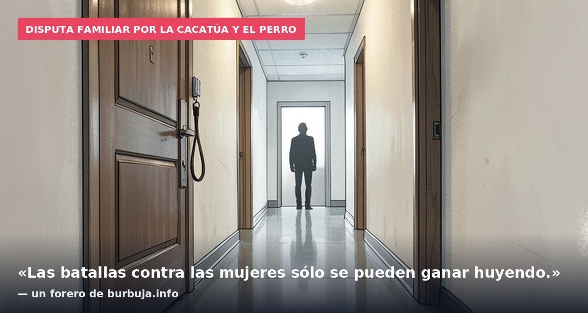 Disputa familiar por la cacatúa y el perro: «Las batallas contra las mujeres sólo se pueden ganar huyendo.» — un forero de burbuja.info