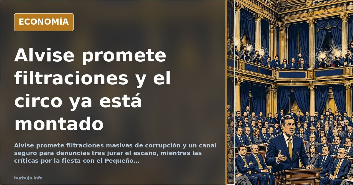 Alvise promete filtrar corrupción y ya le llueven críticas