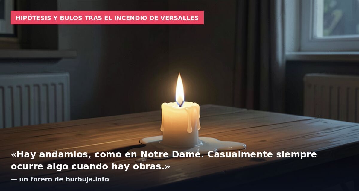 Hipótesis y bulos tras el incendio de Versalles: «Hay andamios, como en Notre Dame. Casualmente siempre ocurre algo cuando hay obras.» — un forero de burbuja.info
