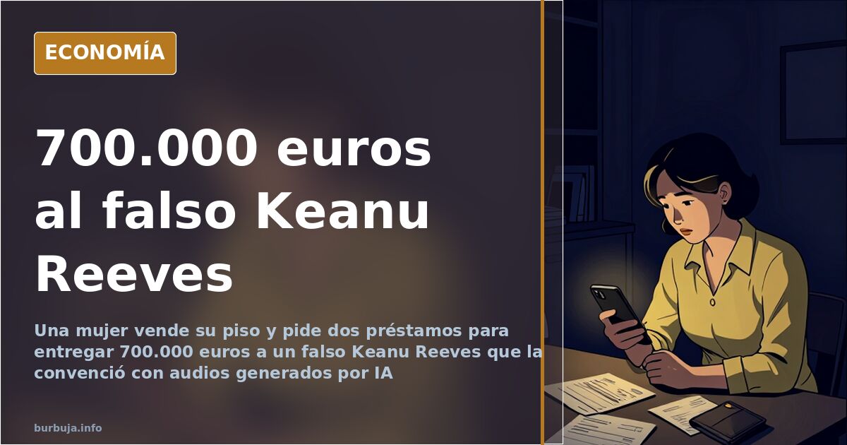 Timada por un falso Keanu Reeves: 700.000 euros y dos préstamos