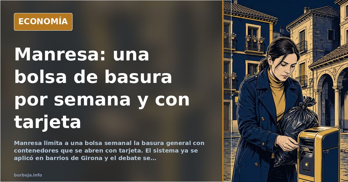 Manresa limita a una vez por semana tirar la basura general con tarjeta