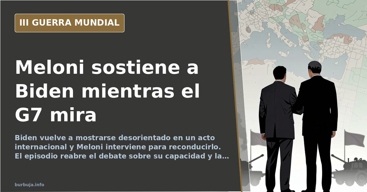 Biden se muestra desorientado en un acto y Meloni interviene