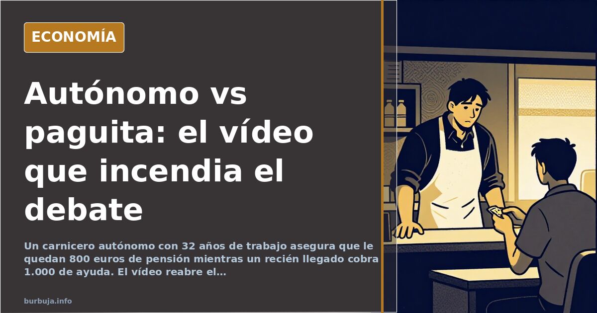 Un carnicero autónomo compara su pensión con la ayuda social