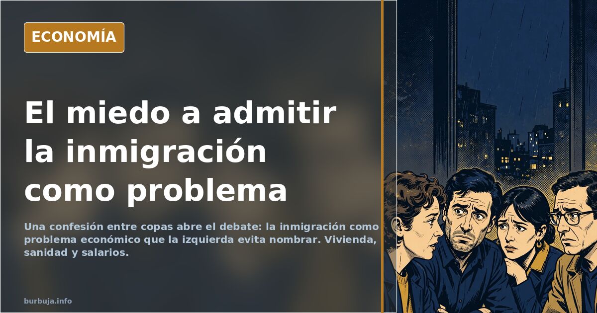 Terraza nocturna con vasos y sillas vacías, escena que ilustra el debate sobre inmigración, vivienda y mercado laboral