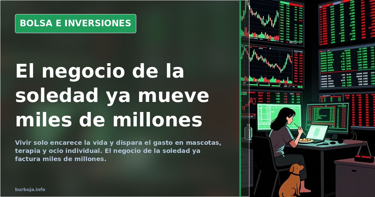 La soledad mueve más dinero que el ladrillo