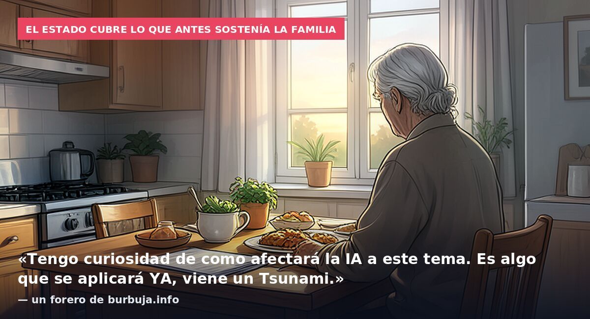 El Estado cubre lo que antes sostenía la familia: «Tengo curiosidad de como afectará la IA a este tema. Es algo que se aplicará YA, viene un Tsunami.» — un forero de burbuja.info