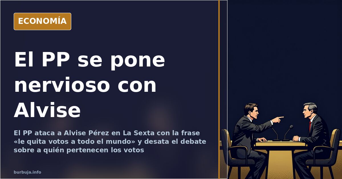 Plató de televisión con pantalla mostrando gráfico electoral y silueta de un político español
