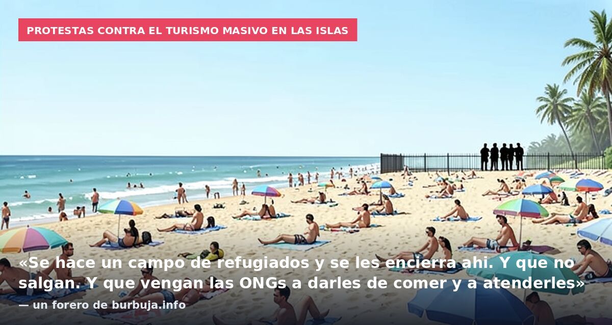 Protestas contra el turismo masivo en las islas: «Se hace un campo de refugiados y se les encierra ahi. Y que no salgan. Y que vengan las ONGs a darles de comer y a atenderles» — un forero de burbuja.info